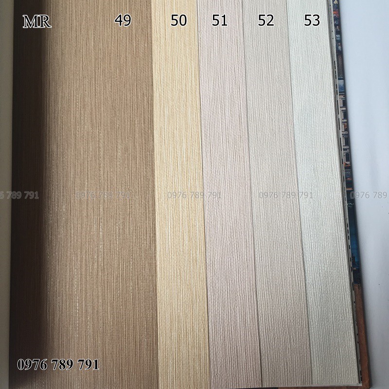 Giấy Dán Tường Trơn Vân Vải Cho Phòng Khách, Phòng Ngủ MR Lụa Không Keo Khổ 53cm x 10m Nhiều Màu Lựa Chọn