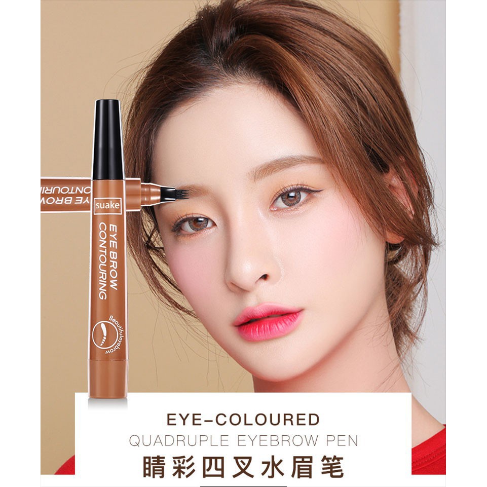 Bút kẻ lông mày đầu 4 chấu lâu trôi chống thấm nước