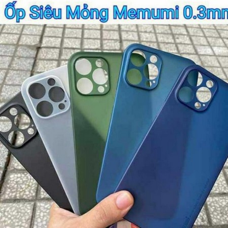 ( IPHONE 13 ) Ốp Memumi siêu mỏng 0.3mm cho Iphone 13 / 13 pro / 13 promax /12 / 12 pro / 12 max / 12 pro max