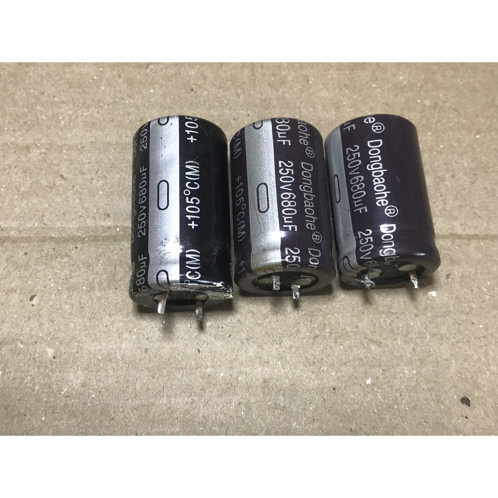 Tụ hóa tụ phân cực, tụ sừng 680uF 250V 680uF tháo máy