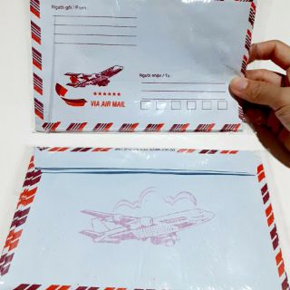 Xấp 10 bao thư sọc giấy mỏng (loại rẻ)