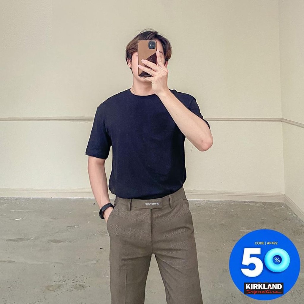 Áo Thun Unisex Trơn Cổ Tròn Màu Tím Than Nam Nữ Đều Mặc Đươc - SUTU