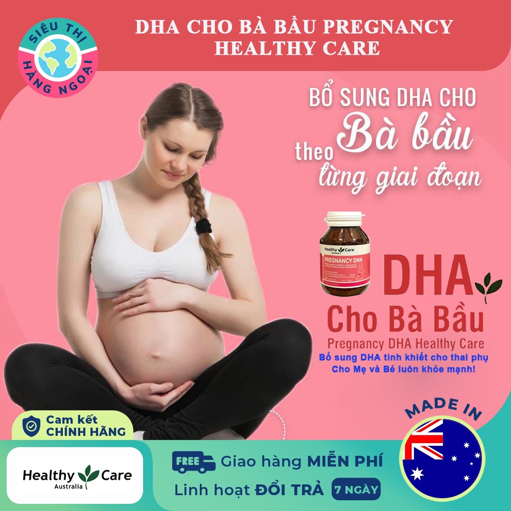 Viên DHA bầu Healthy care DHA Pregnancy 60 viên Úc