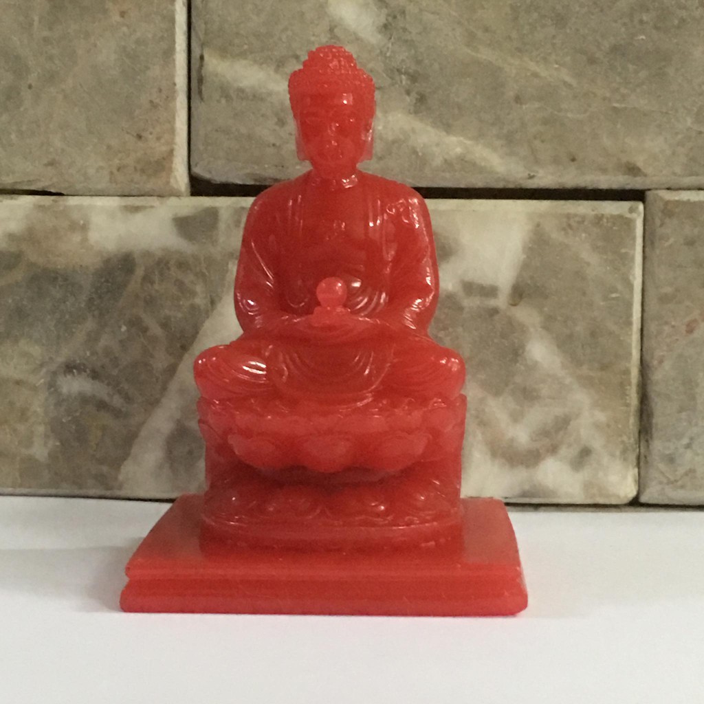Phật A Di Đà màu đỏ hồng ngọc cao 12 cm chỉ 79k 1 tượng