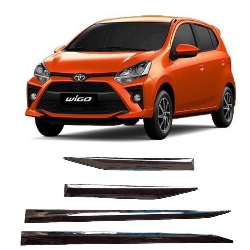 Nẹp Sườn Mạ Crom Cao Cấp  Xe Wigo 2018-2020