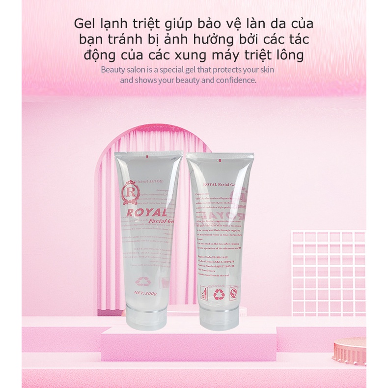 ROYAL Gel Lạnh Triệt Lông Làm Ẩm Da Mát Da Sử Dụng Cho Máy Triệt Lông Làm Dịu Và Giảm Viêm Da Làm Trắng Sáng Vùng Da Tẩy