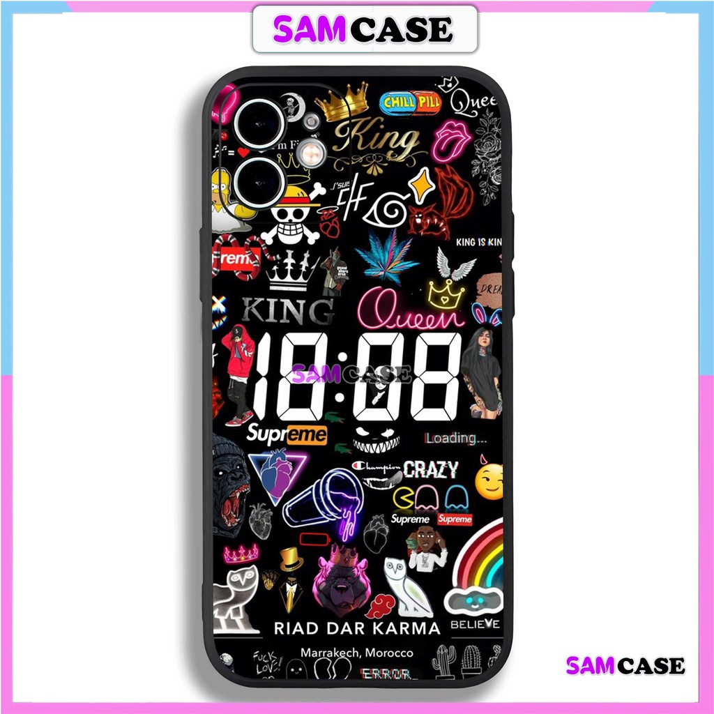 Ốp lưng iPhone 6/6s/7/8/X/XS/11/12/13/14 Pro Plus Max viền vuông chống sốc bảo vệ camera silicon mềm cá tính,cute LS1-1