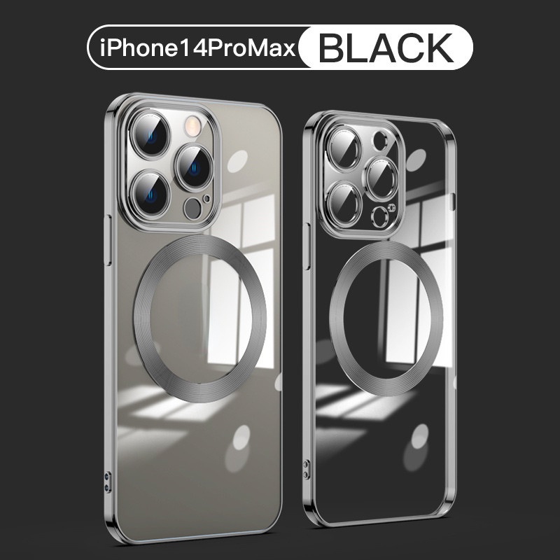Ốp Điện Thoại silicone Mềm Trong Suốt Chống Va Đập Màu Tím Sang Trọng Cho iphone 14 12 13 11 pro max