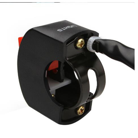 Công tắc đèn LYMOYO DC 12V/10A gắn tay lái xe màu đen thông dụng chất lượng cao