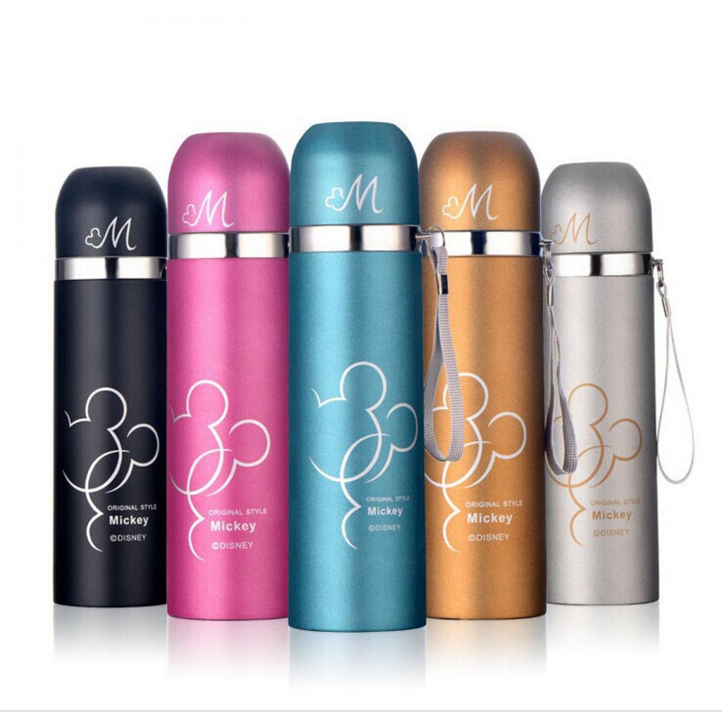 Combo 2 Bình giữ nhiệt cao cấp Mickey Mouse 500ml
