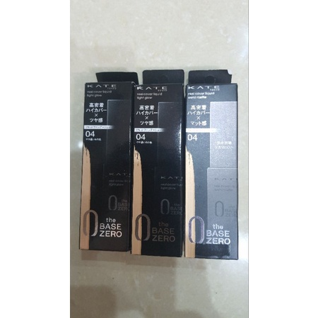 Kem nền KATE - THE BASE ZERO. Màu 03 cho da đều màu, mịn màng tự nhiên. Màu 04 cho da tự nhiên nhiều khuyết điểm