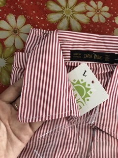 ÁO SƠ MI CỔ TIM SỌC