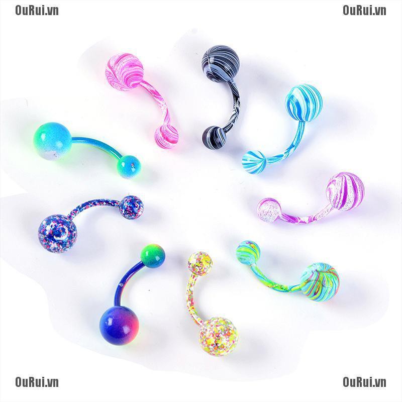 Set 16 Phụ Kiện Trang Trí Rốn Nhiều Màu Sắc Thời Trang