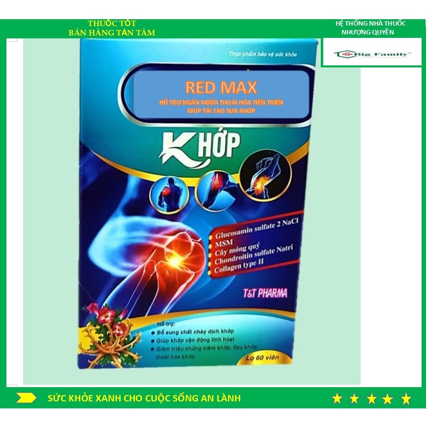 VIÊN UỐNG BỔ KHỚP REDMAX _ngăn ngừa thoái hóa, giảm đau xương khớp, tê bì chân tay