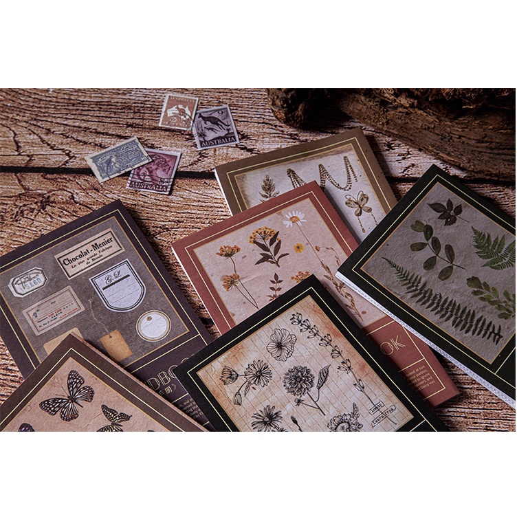 Giấy nền trang trí sổ vintage set 8 tờ HD120-K78 Decor sổ DIY Crafts, Scrapbook, Journal, Diary, Planner, Wal Seal Ect