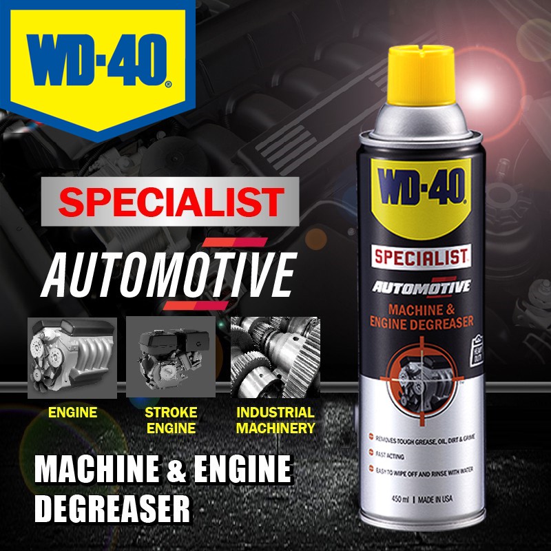 Vệ Sinh Khoang Máy Động Cơ WD40 Machine &amp; Engine Degreaser 450ml