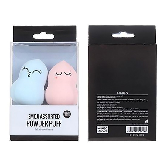 Bông Mút Tán Kem Nền Miniso Emoji Assorted Powder Puff - Nhật Bản Chính Hãng