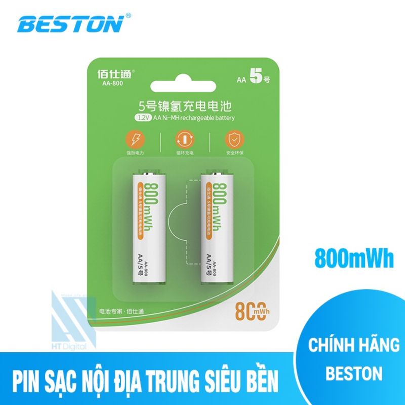 Chính hãng Beston: Pin 1.2V và sạc BESTON 1.2V C9023L LCD sạc - BH 12 tháng