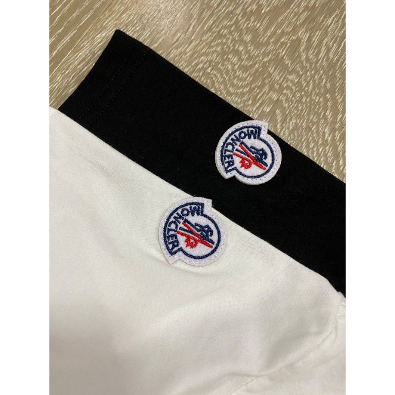áo thun cotton nam nữ ngắn tay cổ tròn họa tiết logo chữ M Moncler
