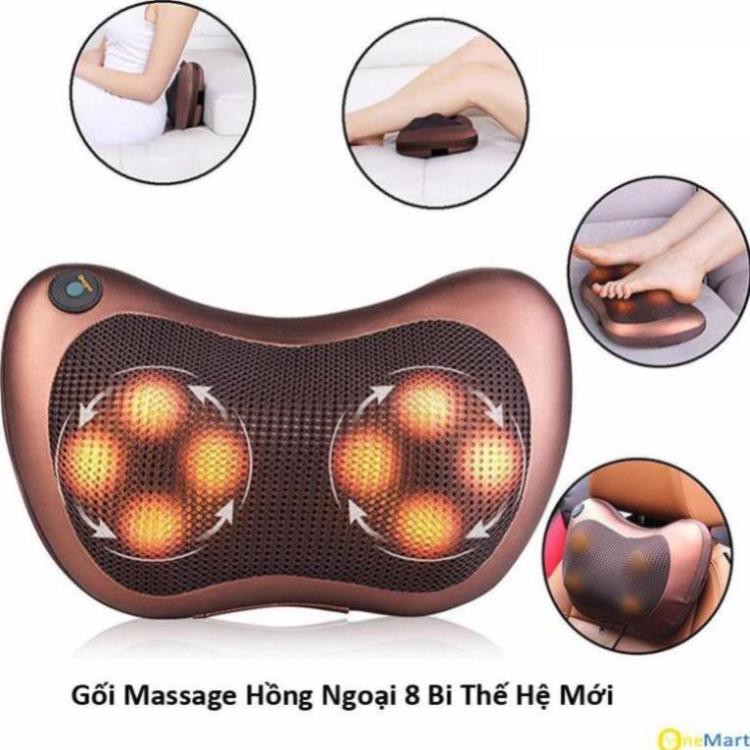 Gối Massage hồng ngoại 8 bi Hàn Quốc (Chính Hãng)