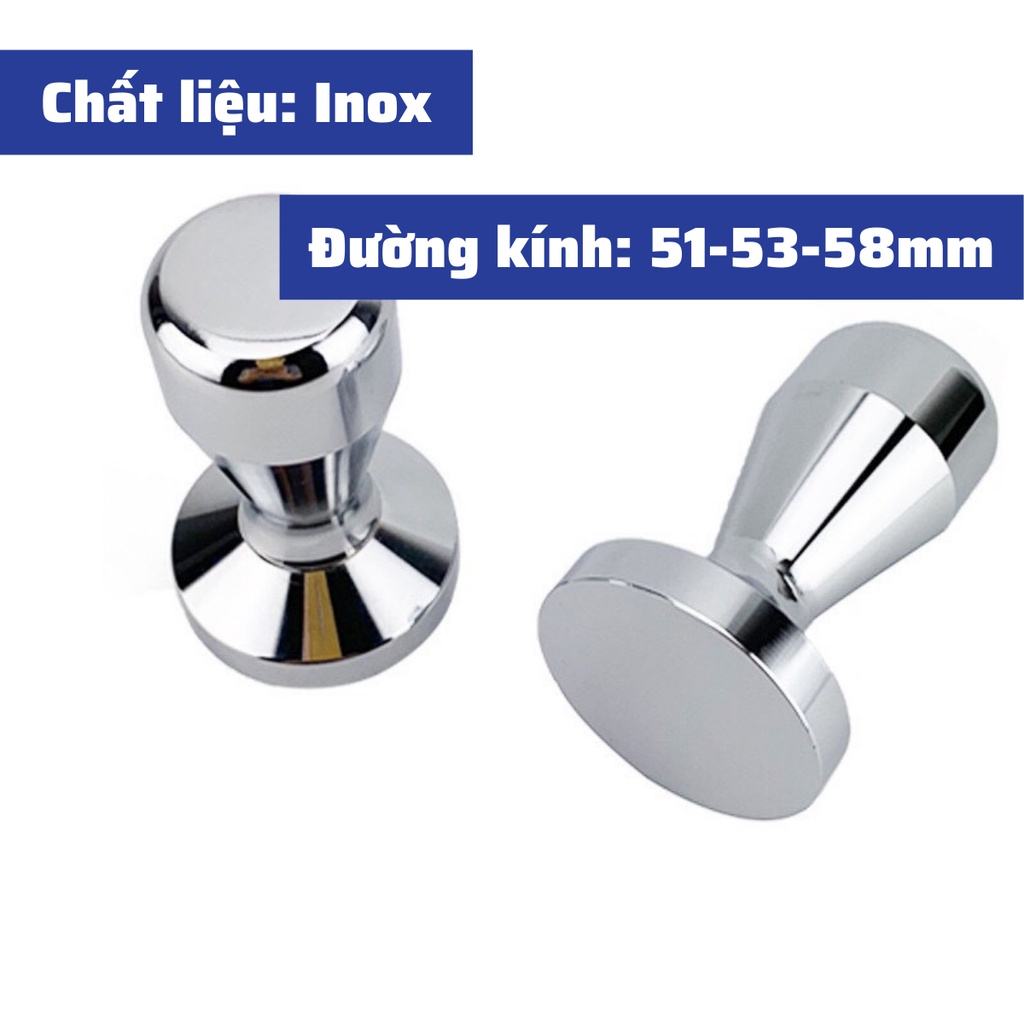 Tamper Dụng Cụ nén cà phê Espresso OCD cao cấp Inox 304 đường kính 49-51-53-58mm trọng lượng lên tới 700g bảo hành 1 năm