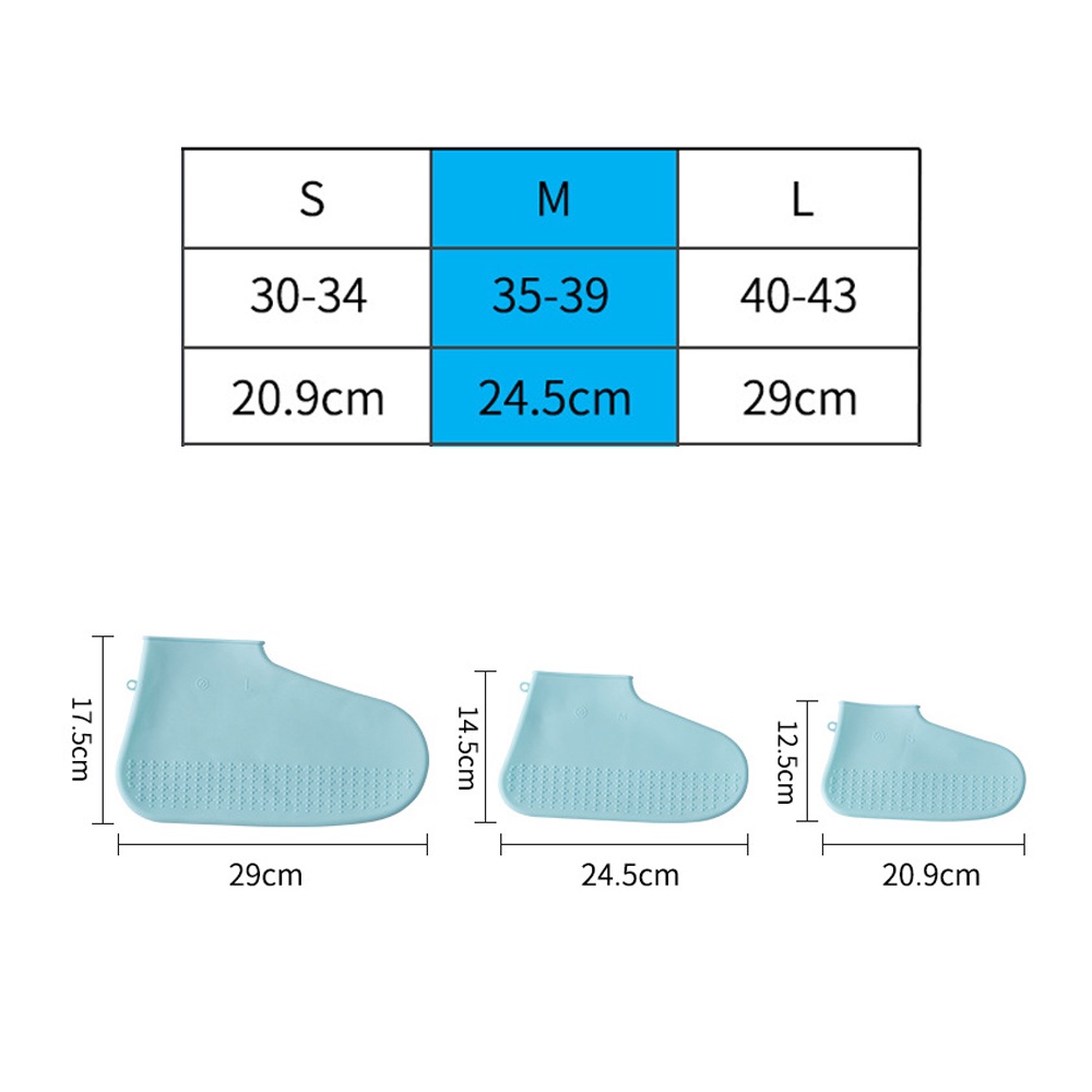 Vỏ Bọc Giày Đi Mưa Bằng Silicon Mềm Co Giãn Chống Nước Chống Trượt Có Thể Giặt Và Tái Sử Dụng