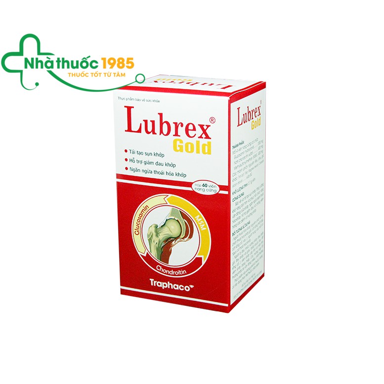 Bổ khớp, tái tạo sụn khớp, ngăn ngừa thoái hóa khớp Lubrex Gold Traphaco hộp 60 viên nang cứng