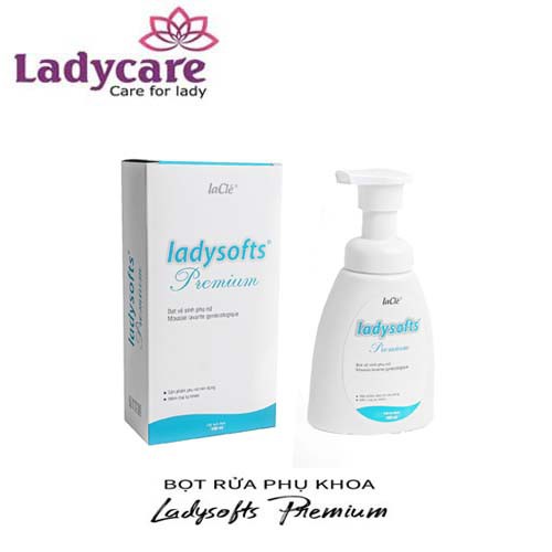 Combo 2 Chai Bọt rửa phụ khoa Lacle' Ladysoft premium 250ml/Chai và 100ml/Chai