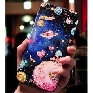 [Mã ELFLASH3 hoàn 10K xu đơn 20K] Ốp lưng iPhone hệ mặt trời hoạ tiết vũ trụ 3d - đủ mã cho iPhone 6 đến XS Max a64