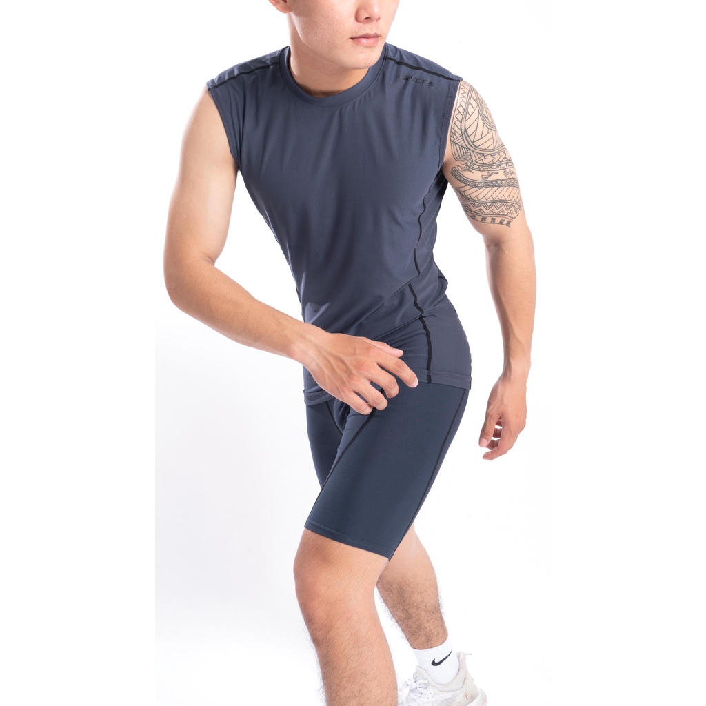 Áo sát nách thể thao nam TSLA DEVOPS form ôm chất thun co giãn thoáng khí thấm hút tốt tập gym Tanktop Workout DEH1027