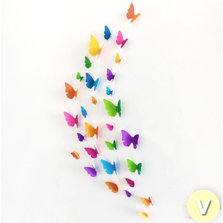 Decal Bướm 3D nhiều màu