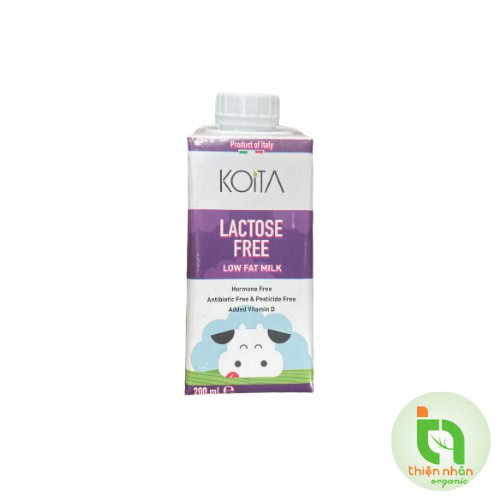 Sữa bò không lactose ít béo Koita (nguyên thùng)