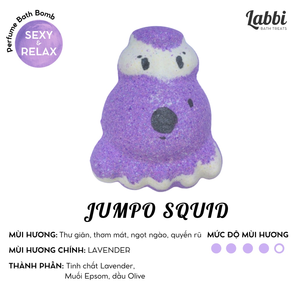 JUMPO SQUID [Labbi] Bath bomb /  Bom tắm / Viên thả bồn tắm