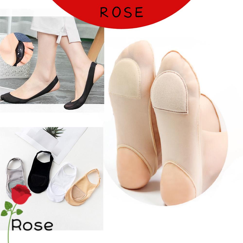 Set 3 đôi tất cổ thuyền bằng vải lụa lạnh thoải mái khi mang giày cao gót