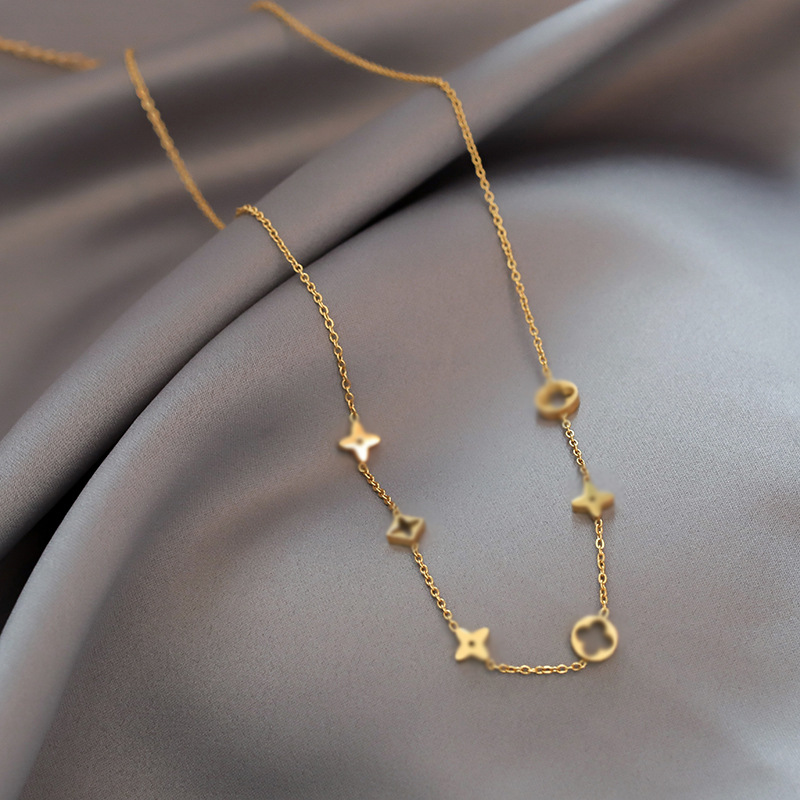 Vòng cổ bằng thép titan thiết kế đơn giản thời trang mùa hè 2021