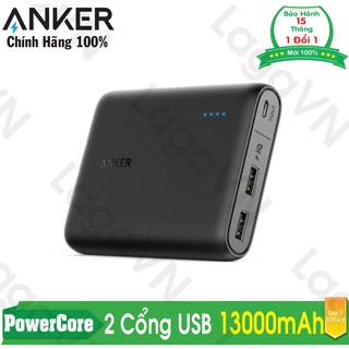 [Freeship toàn quốc từ 50k] Pin sạc dự phòng ANKER PowerCore 13000mAh (Đen)
