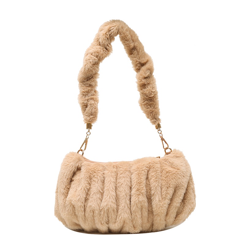 Túi Xách Đeo Vai Phủ Bông Xếp Ly Thời Trang Nữ Đơn Giản 2022