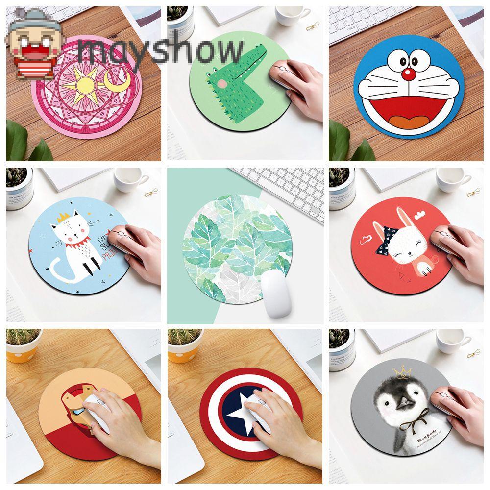 Miếng lót chuột hình tròn chống trượt hoạ tiết doraemon nhiều kiểu dáng hoạt hình dễ thương