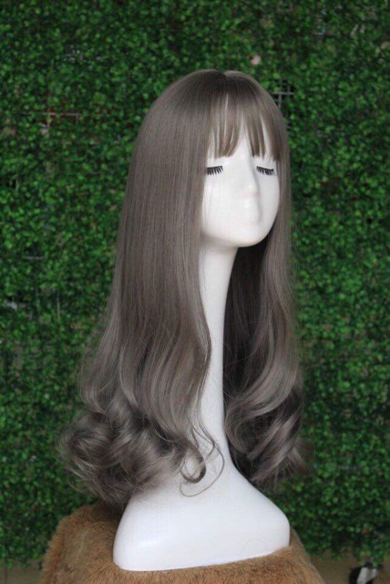 Tóc giả cả đầu ❤️FREESHIP❤️ Tóc giả nguyên đầu xoăn đuôi 55cm c8136