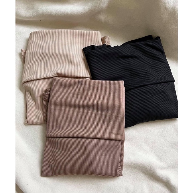 Áo thun tăm dài tay trễ vai sang chảnh