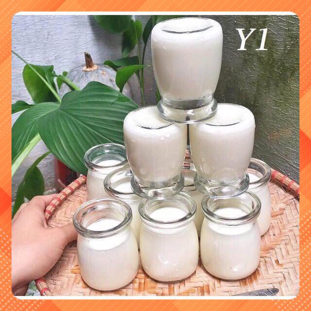 Combo 12 Hũ Làm Sữa Chua Thủy Tinh Có Nắp, Sạch, An Toàn