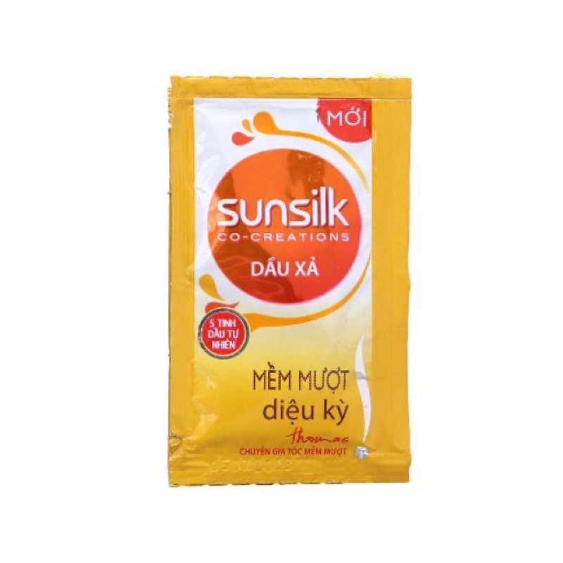 Dầu gội đầu dầu xả tóc Sunsilk siêu mềm mượt diệu kì dây 12 gói