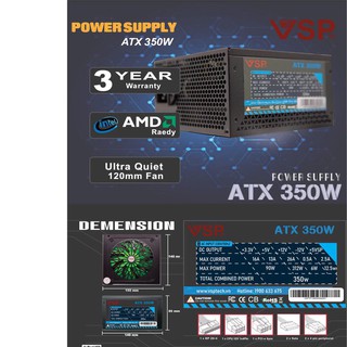 Nguồn máy tính vsp 350w công suất thực-bh 3 năm