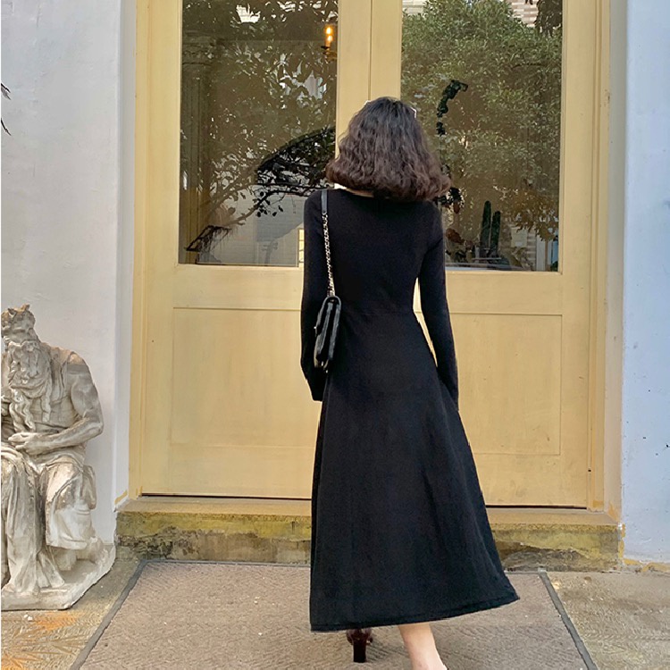 Long sleeve knitted dress