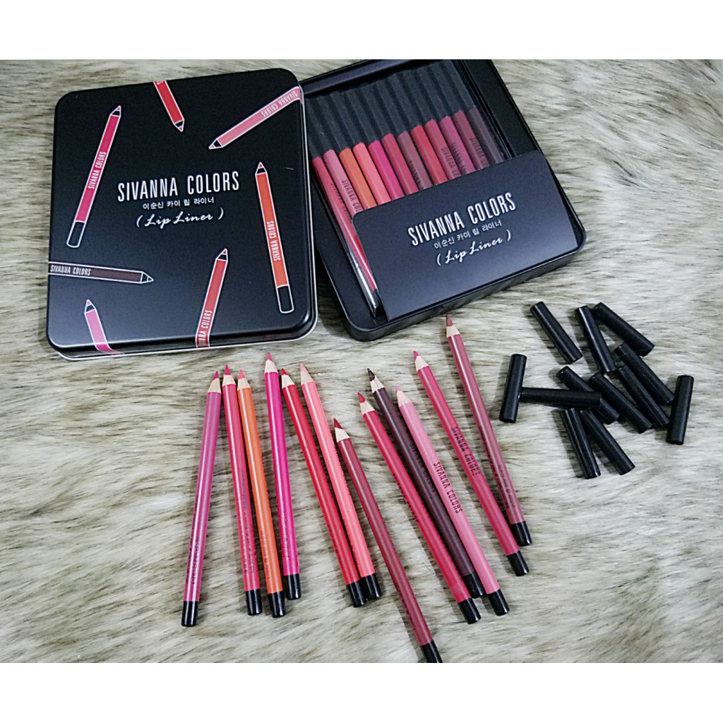 Set Son Bút Chì Sivanna Colors Lip Liner SH907