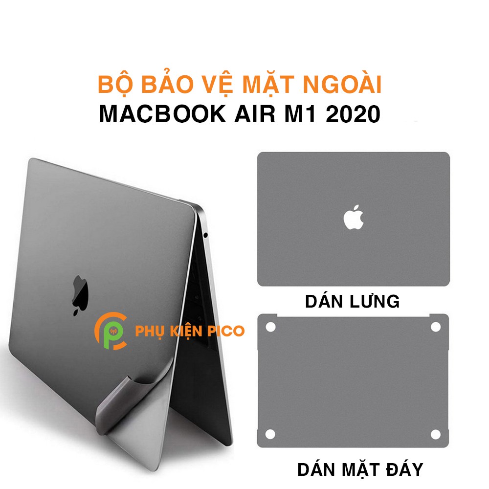 Dán lưng MacBook Air M1 2020 và Dán mặt đáy Macbook Air M1 2020 - Bộ bảo vệ mặt ngoài Macbook Air