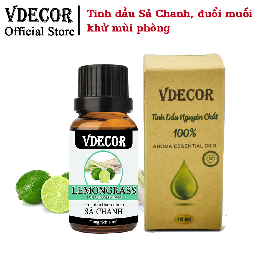Tinh dầu thiên nhiên 10ml VDECOR dung tích -10ml