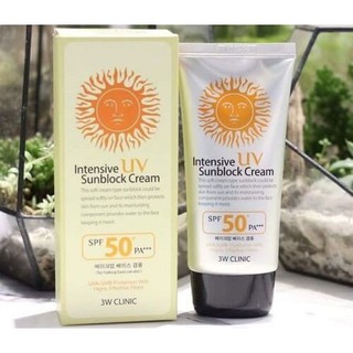 Kem Chống Nắng 3W CLINIC Intensive UV Sunblock Cream SPF 50 PA+++