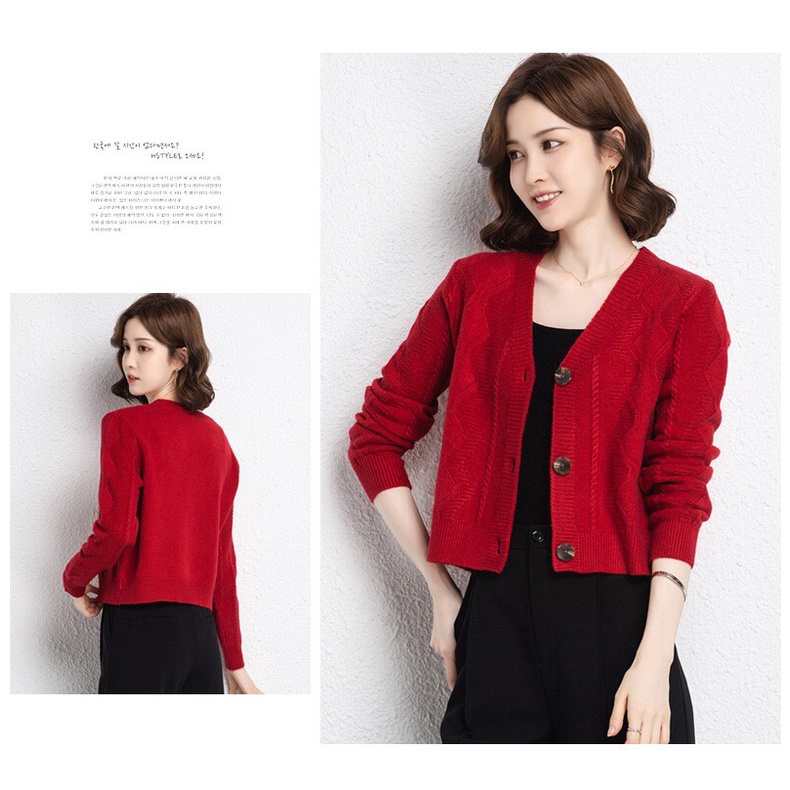 LE58139 - Áo khoác len nữ mùa thu hàng nhập