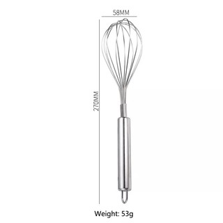 Phới lồng đánh trứng inox cứng 25cm